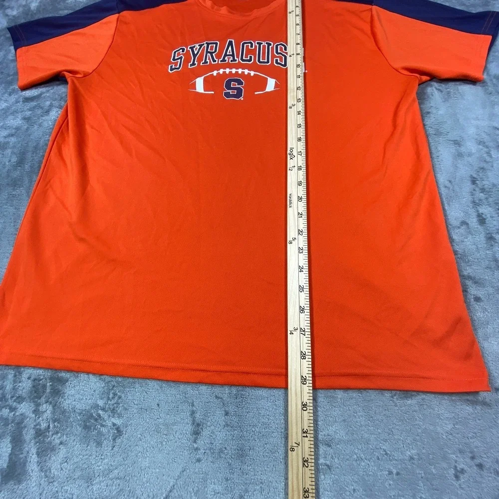 Syracuse Orange Workout Shirt Mens XL Two Tone Short Sleeve Wick Gym Active